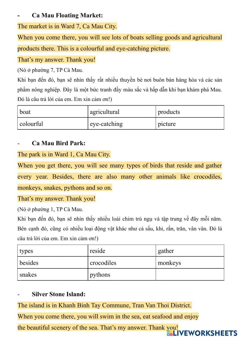 Cà Mau - Hỏi đáp