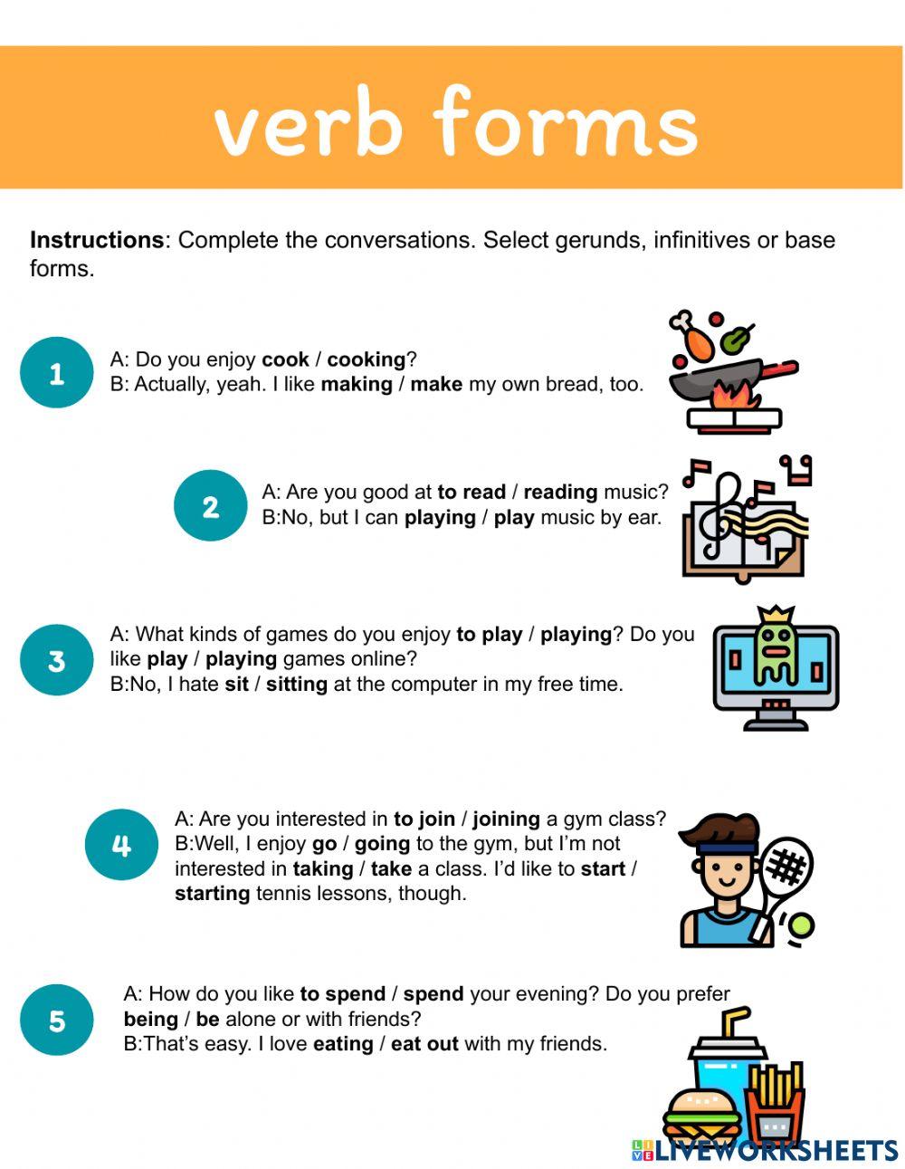 Verb forms A2