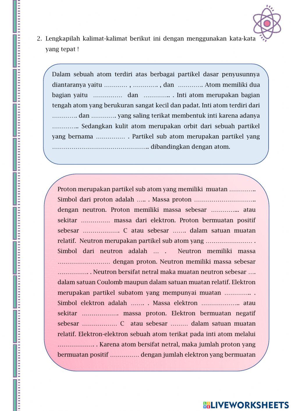 LKPD Partikel Penyusun Atom