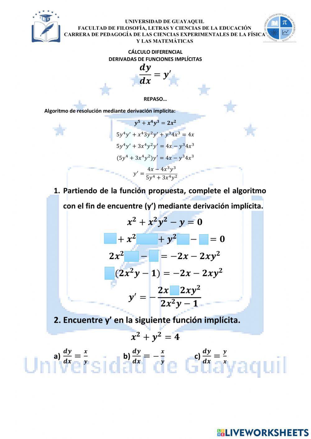 Derivación implícita