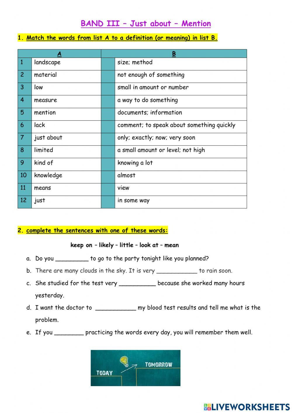 Band III - just about - mention