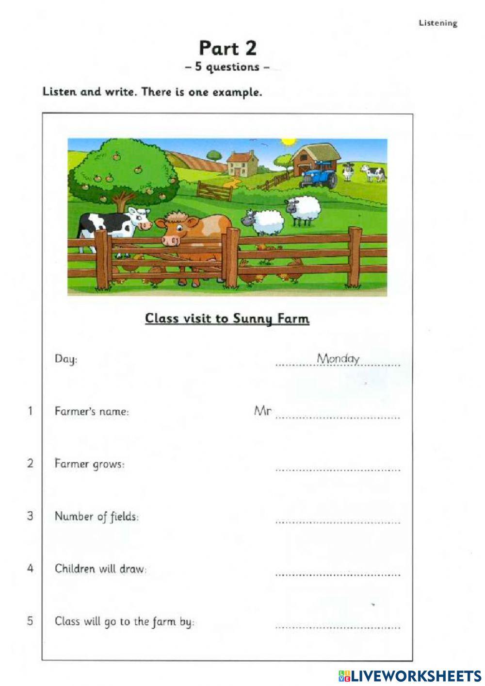 Flyers Listening part 2