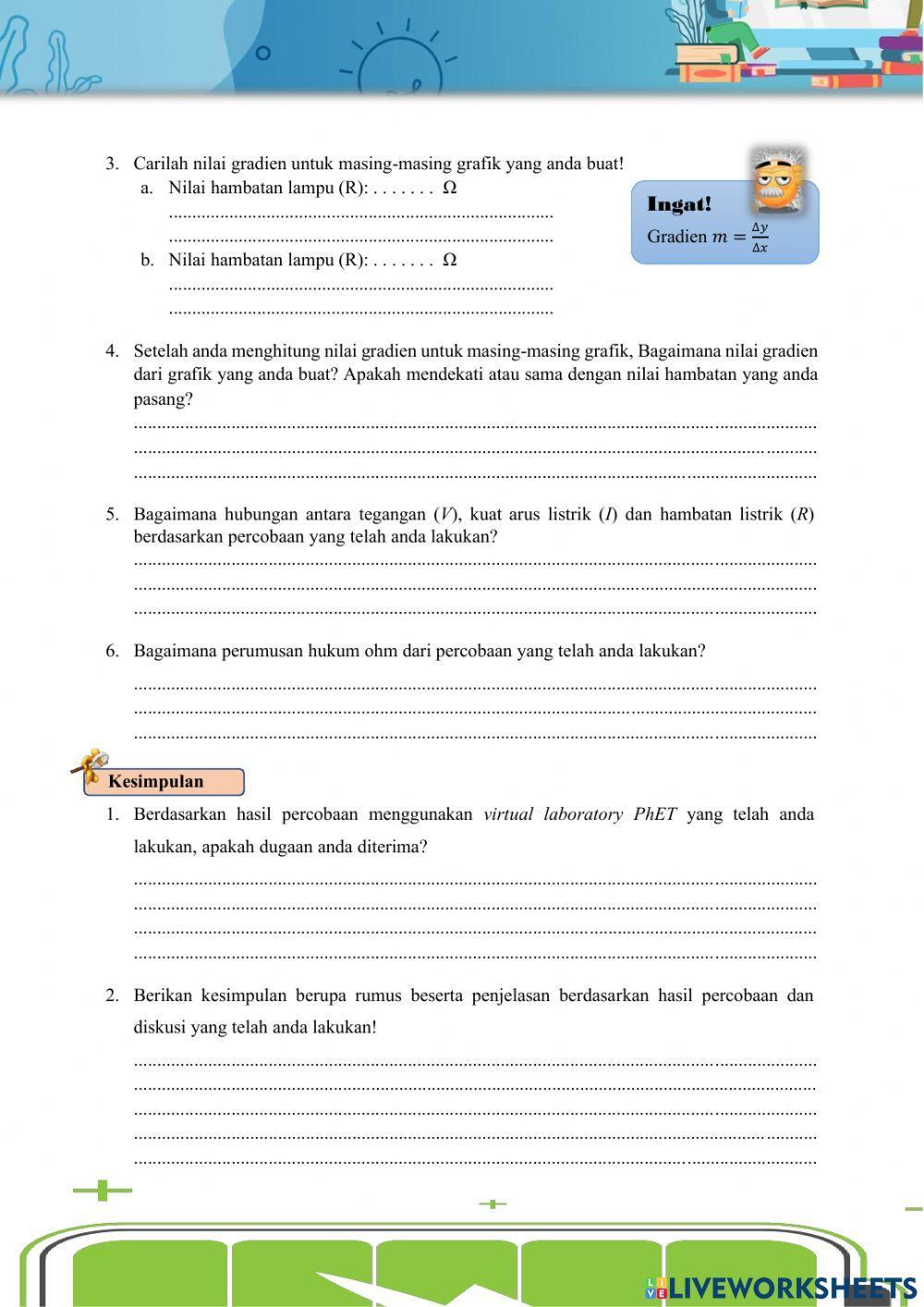 LKPD Percobaan Hukum Ohm