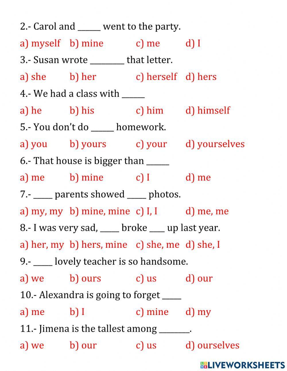 Direct and Indirect Object, Pronouns and Pattern Verbs
