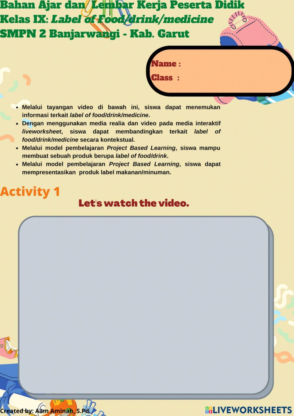 Label of Food , drink, and drugs