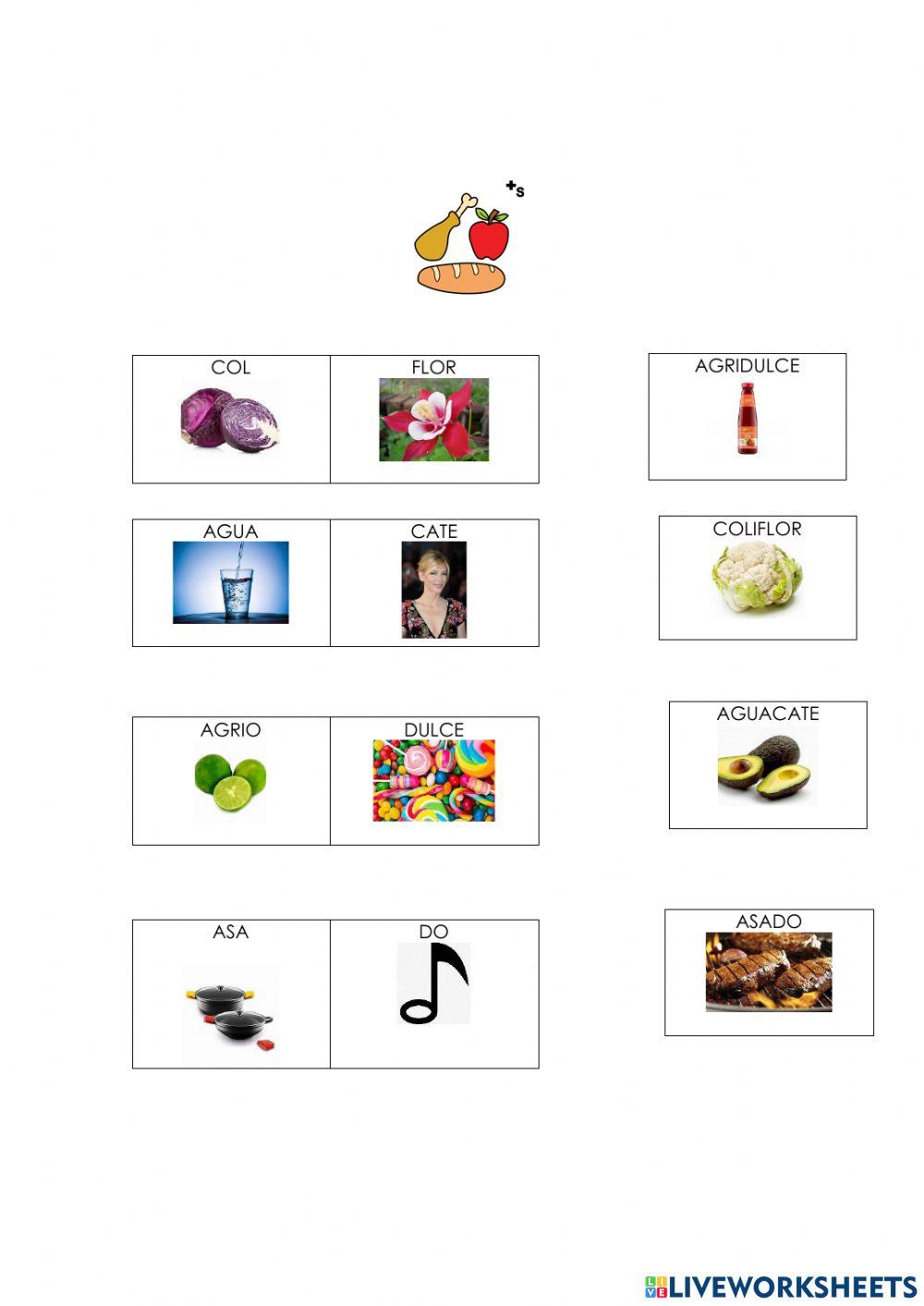 Colores-alimentos compuestas