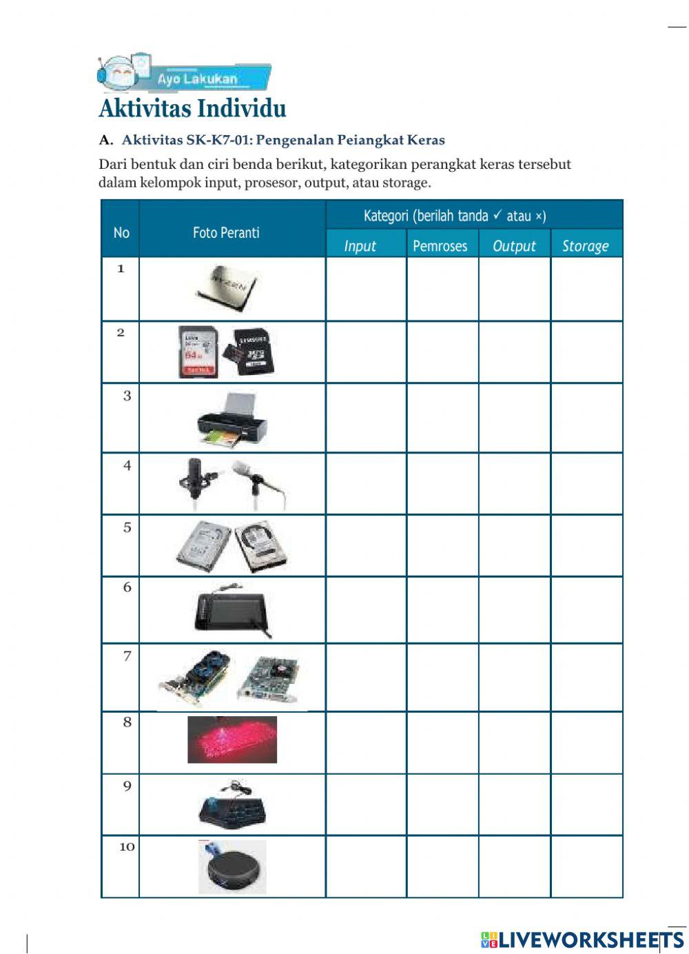 Latihan soal hardware