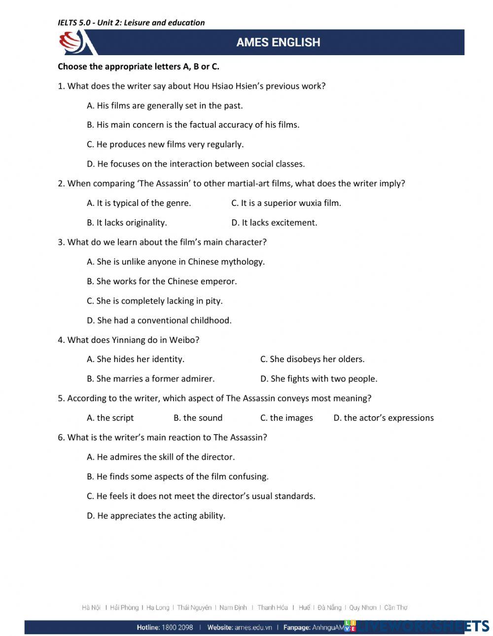 IELTS 5.0 - L5 - Reading Part 1