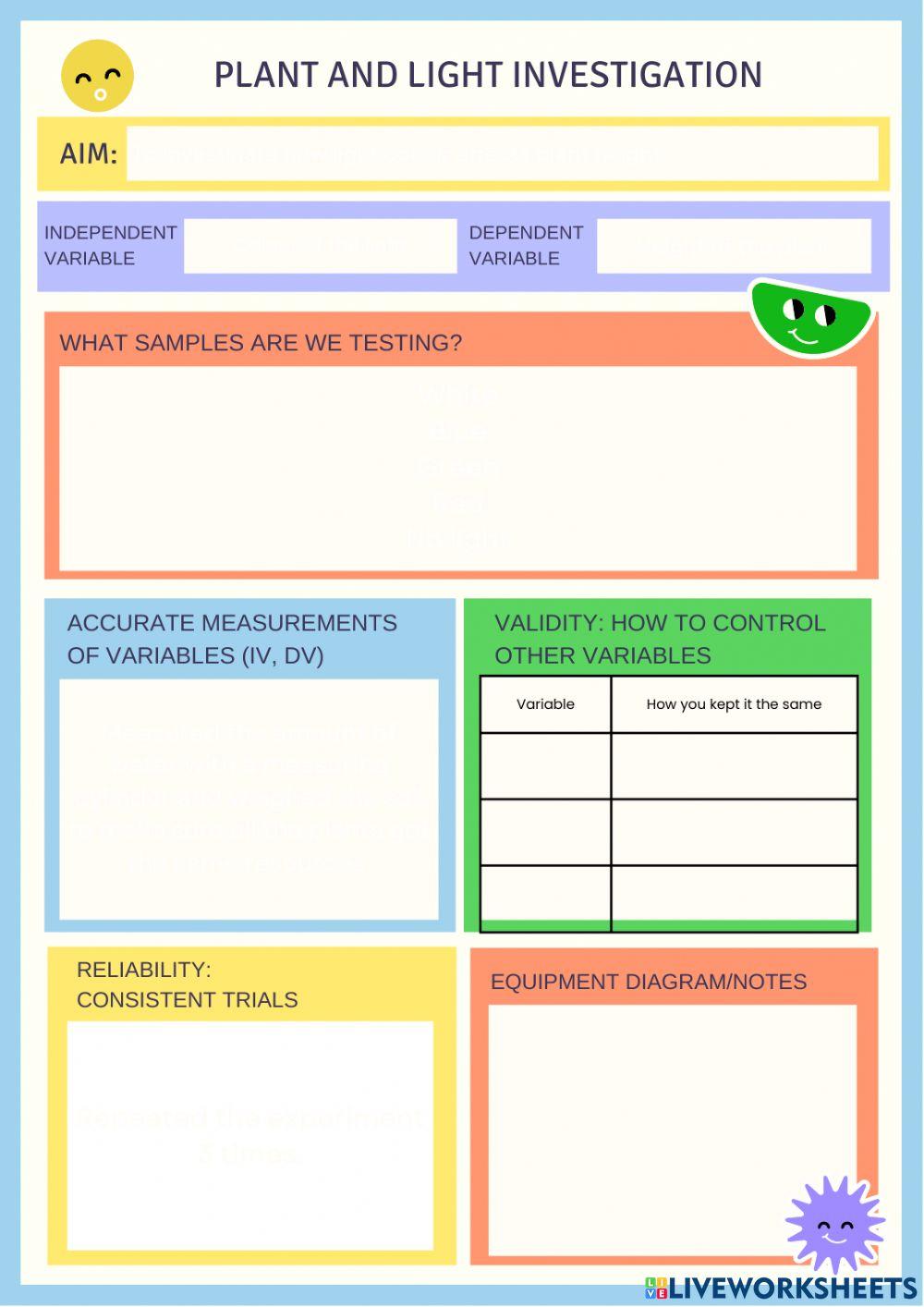 Plant and Light Investigation