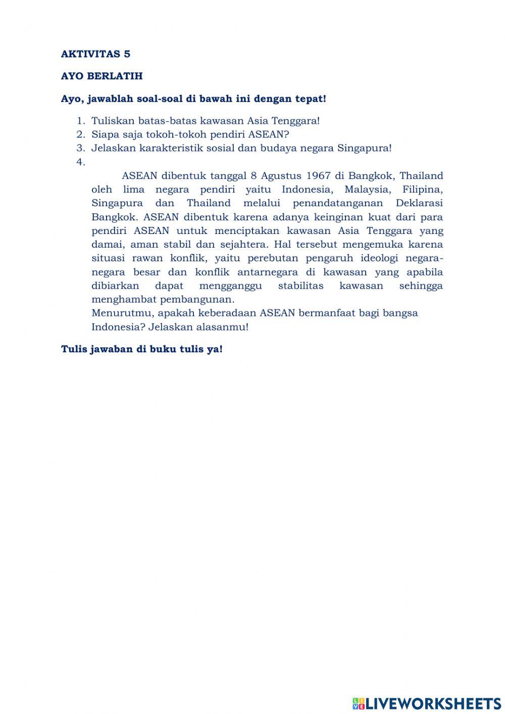 Karakteristik sosbud geo ASEAN