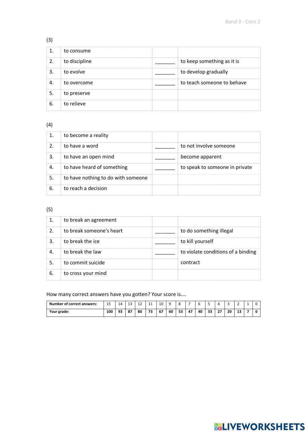 Band 3 (Core 2) - Unit 22 - Test