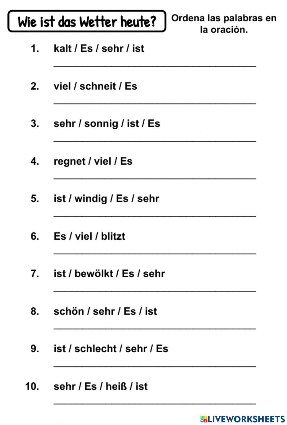 Das Wetter: sehr und viel