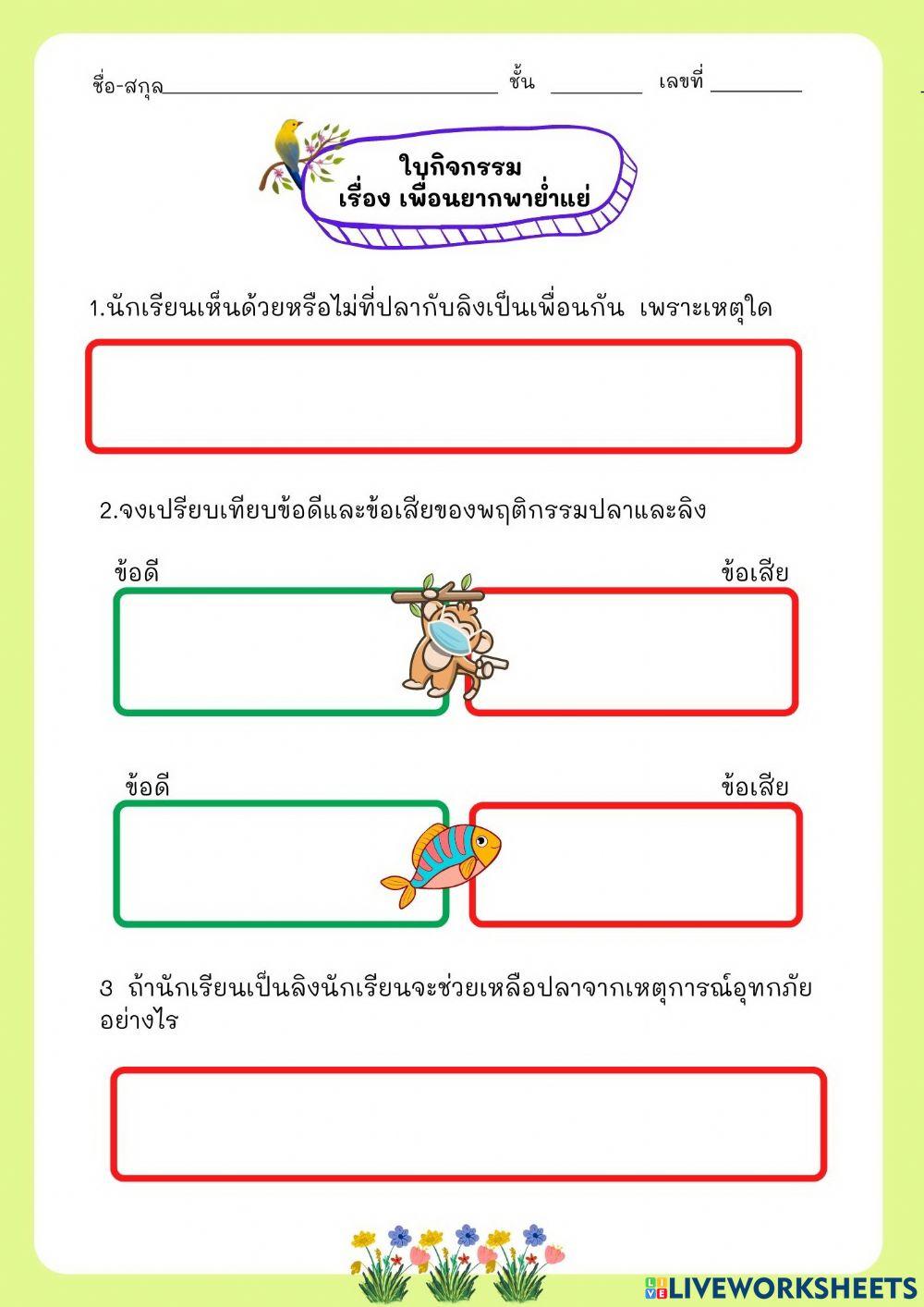 วิเคราะห์เพื่อนยากพาย่ำแย่