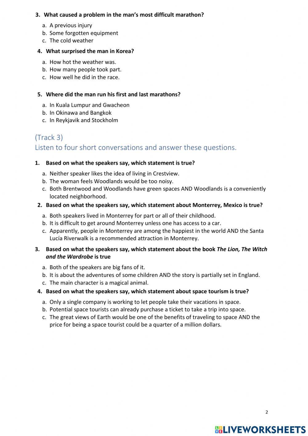 MDS Diagnostic Test Listening Montserrat Garcia