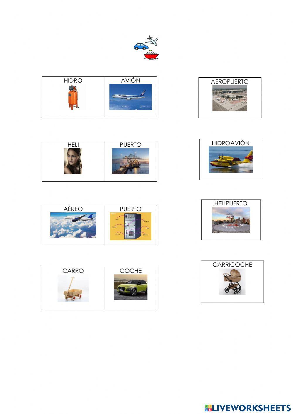 Vehículos palabras compuestas