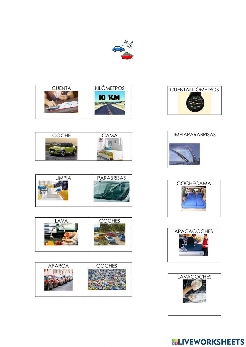 Vehículos palabras compuestas
