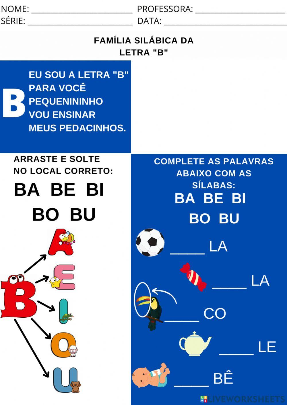 Família Silábica da letra B