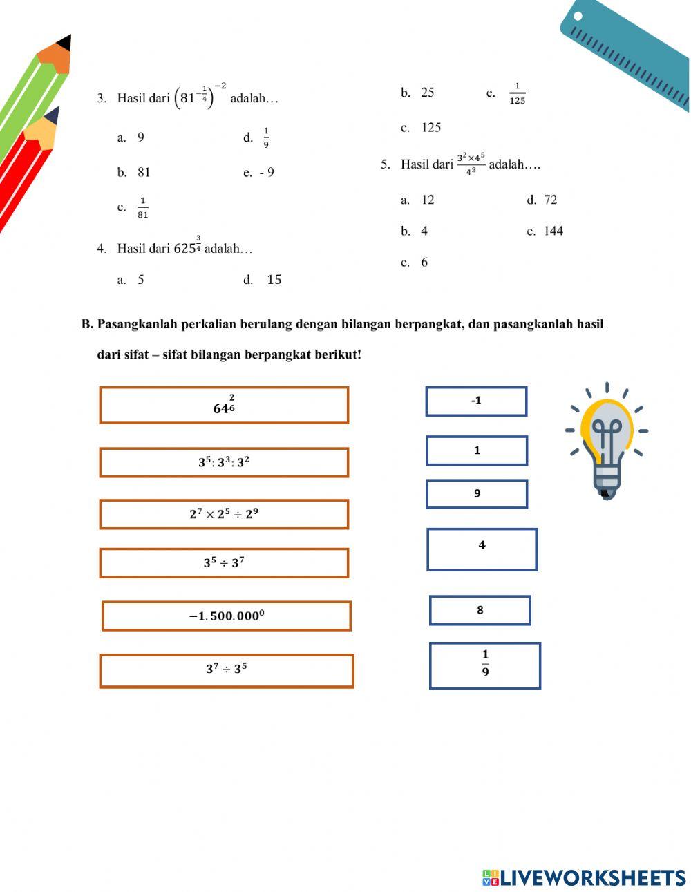 LKPD Bilangan Berpangkat