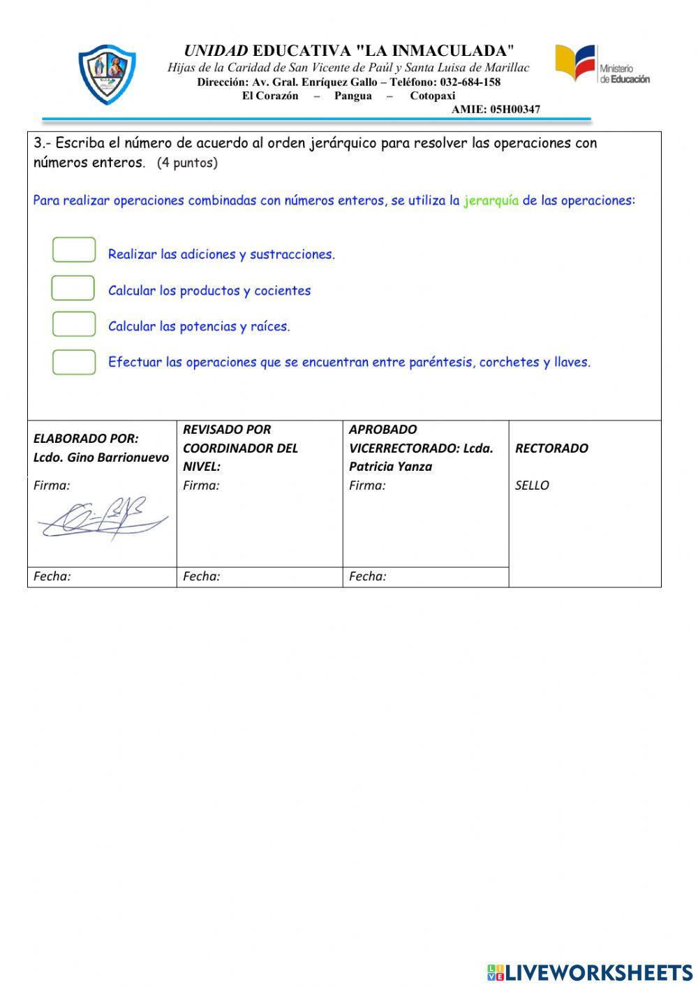 Potenciación y radicación