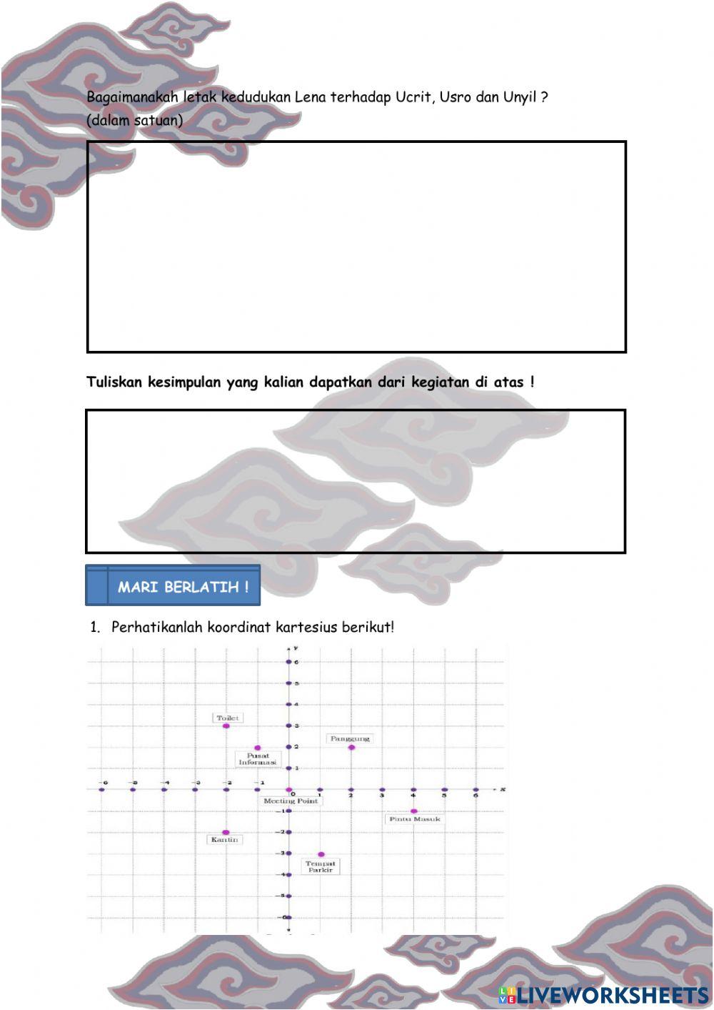 LKPD 2 - SISTEM KOORDINAT KARTESIUS