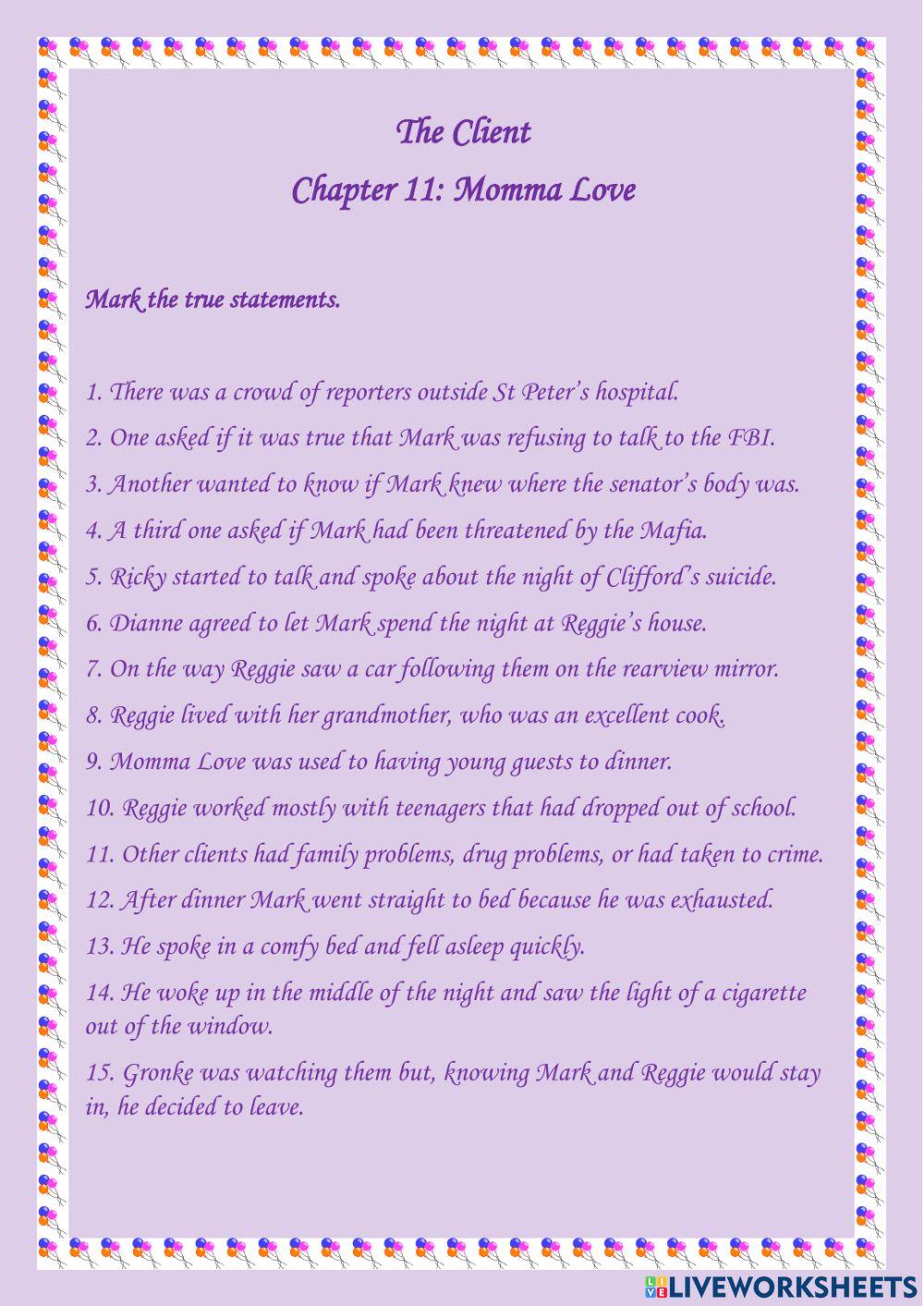 The Client: Chapter 11