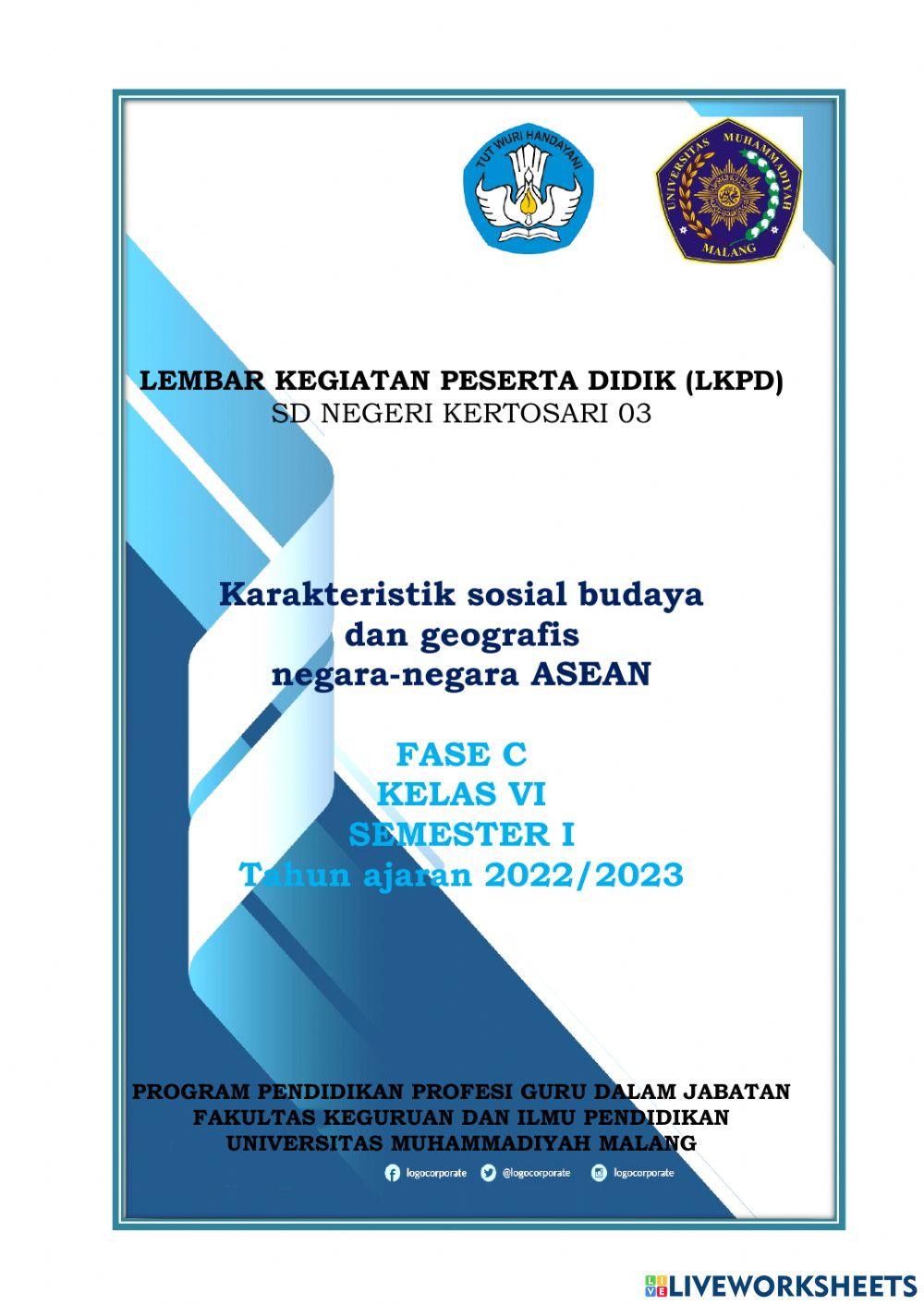 Asean sjrh krktr sos bud geo