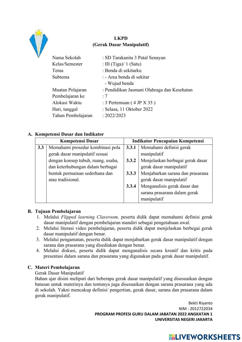 LKPD Gerak Manipulatif