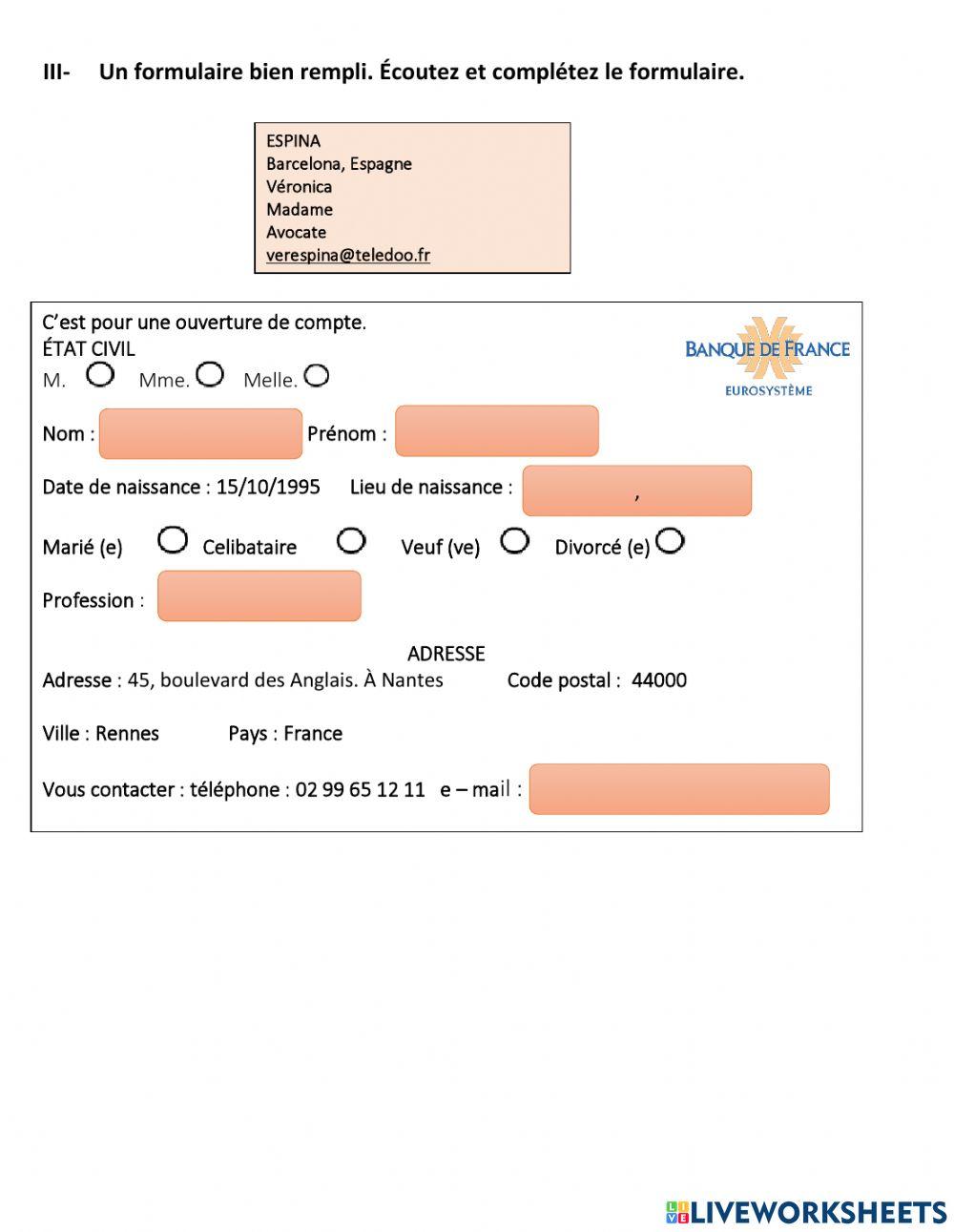 Compréhension Orale