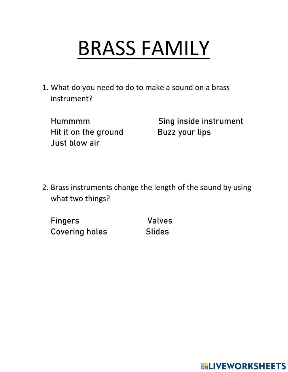 Brass instruments
