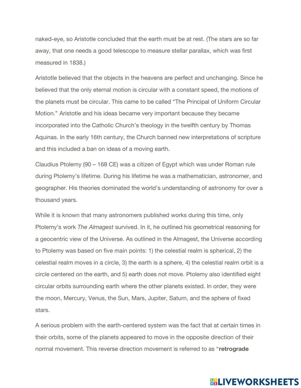 History of Astronomy