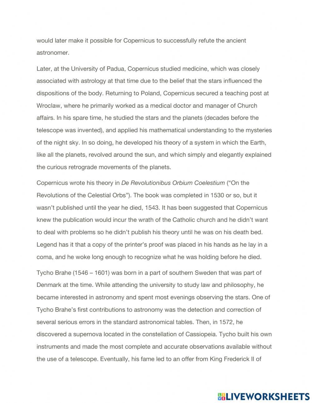 History of Astronomy