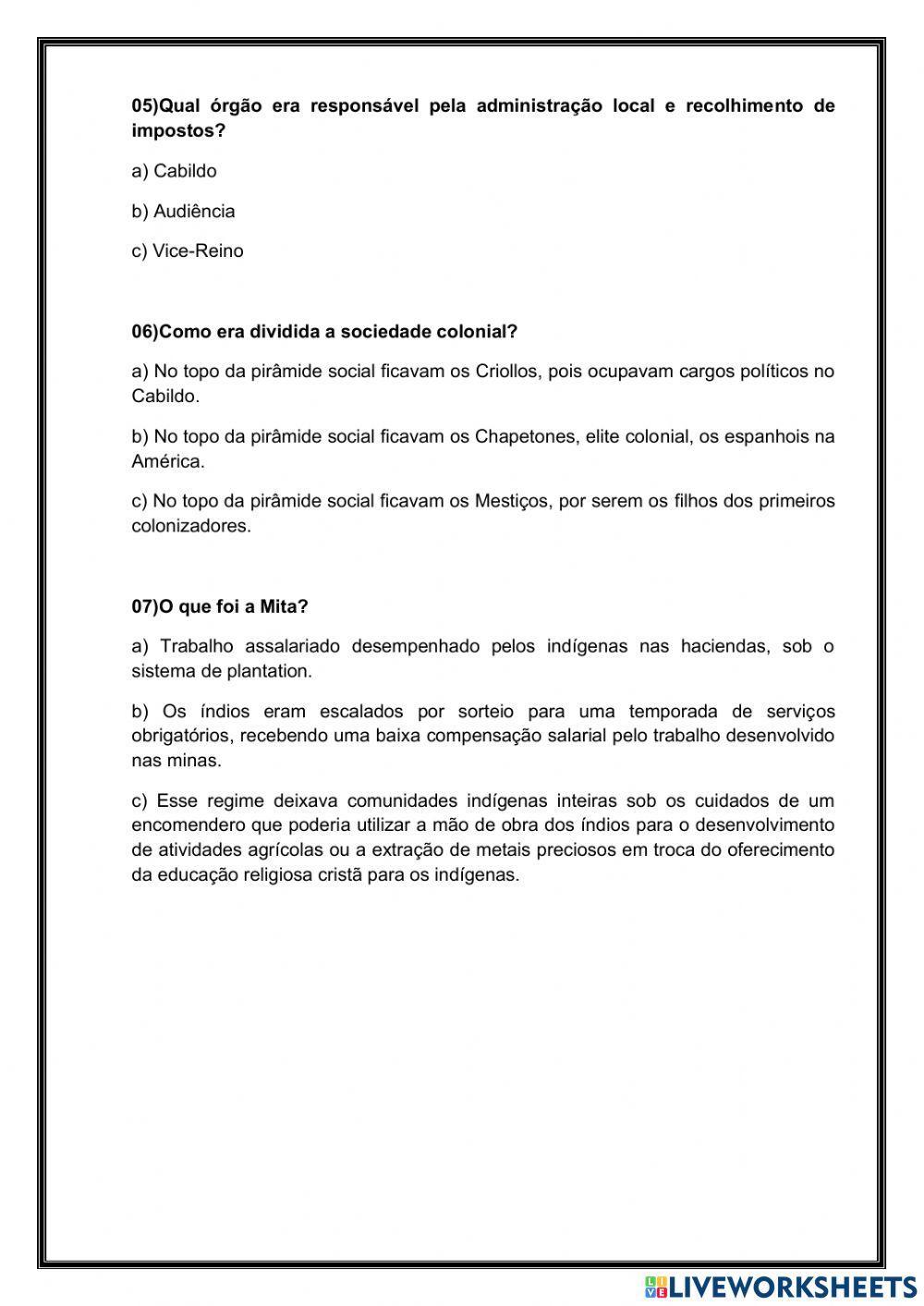 Colonização Espanhola na América