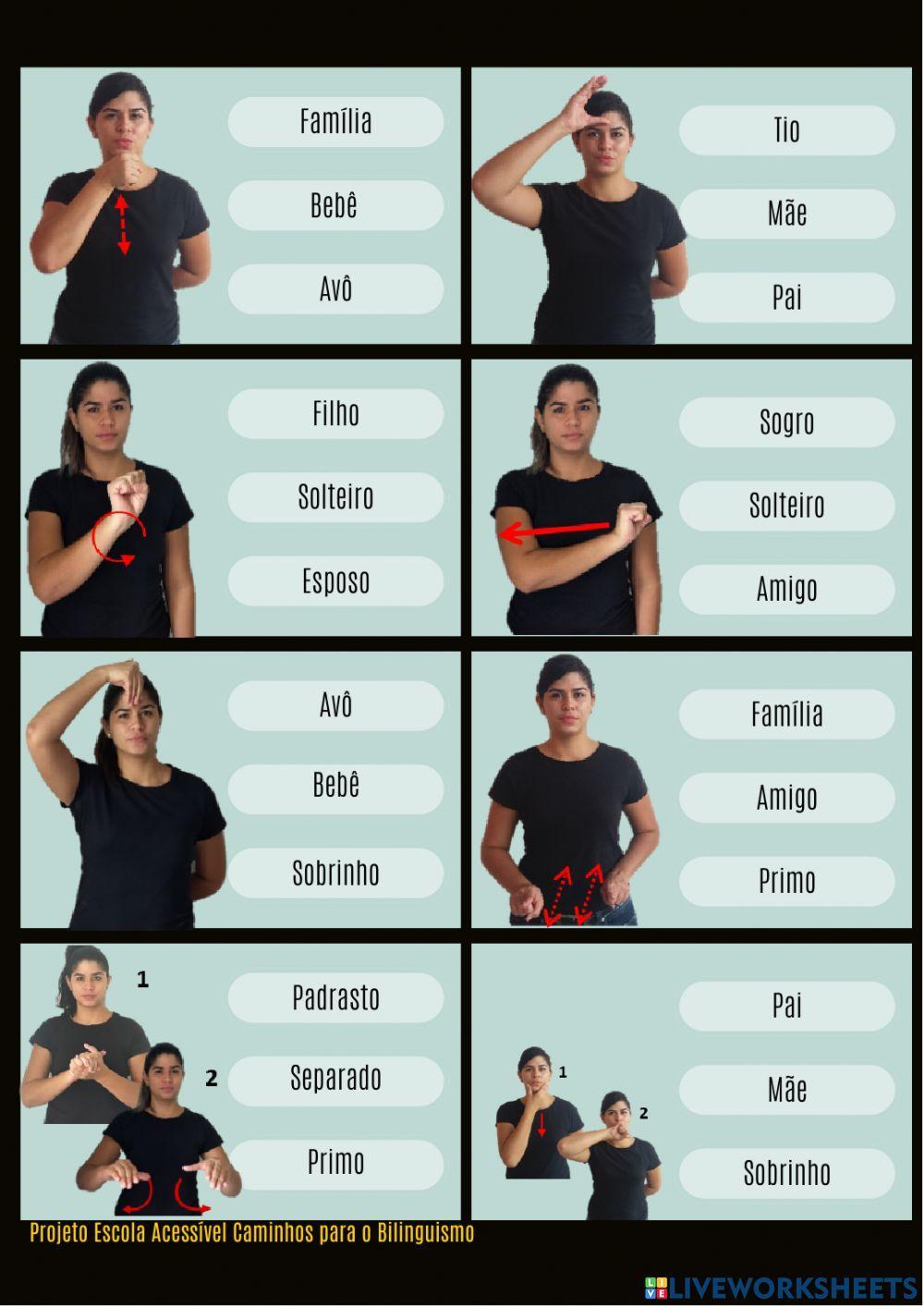 Atividade 1 familia em libras