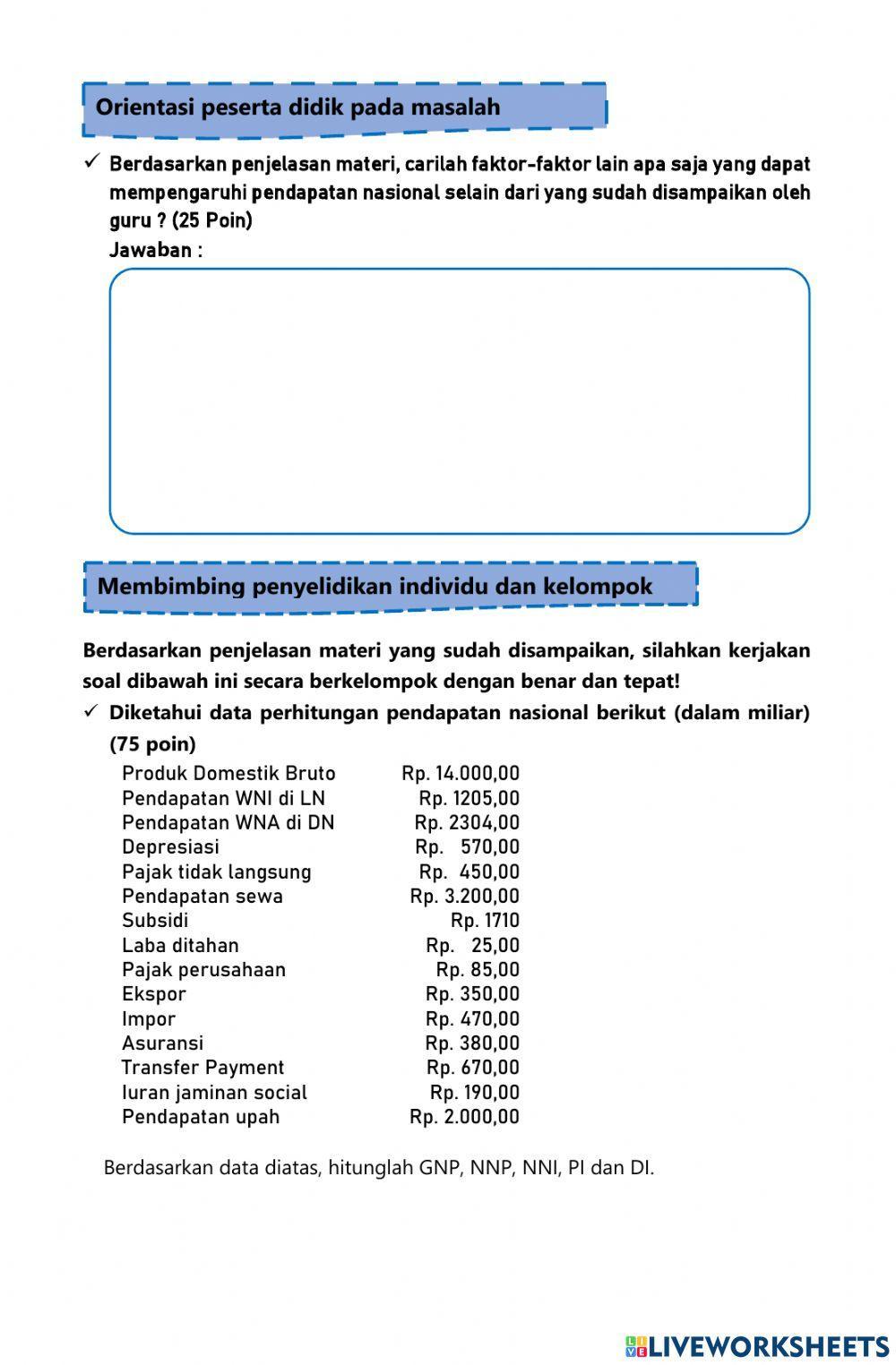 LKPD Pendapatan Nasional
