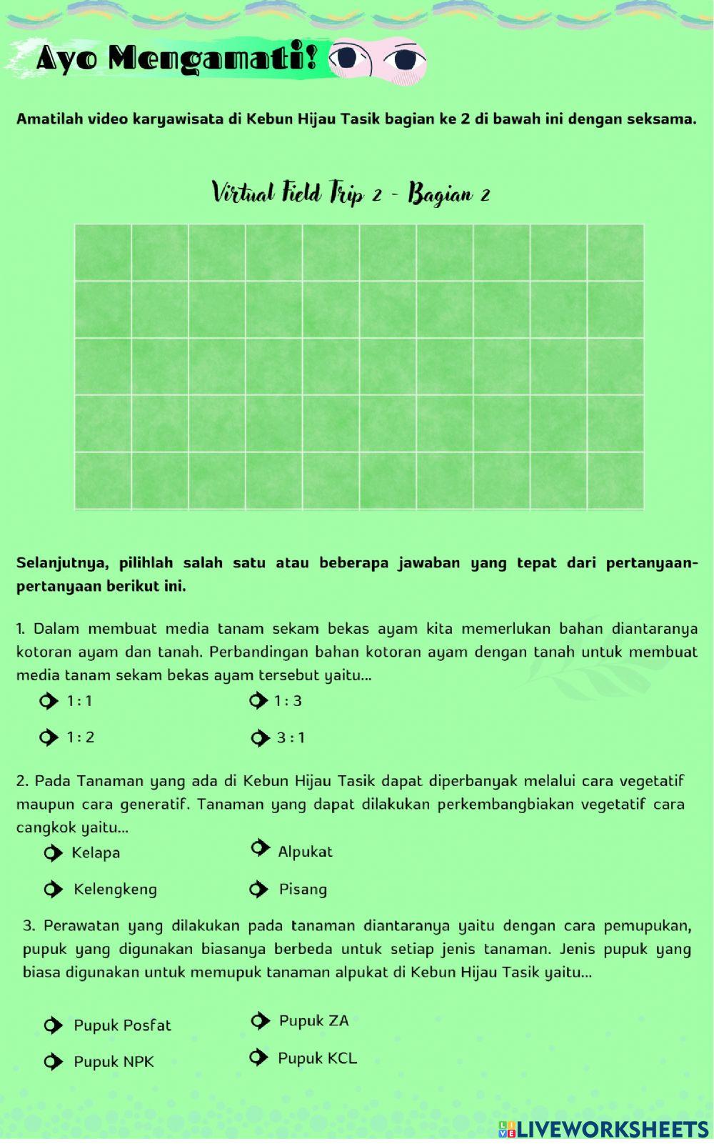 Elektronik-Lembar Kerja Peserta Didik Materi Budi Daya Tanaman Kelas IV Pembelajaran 2