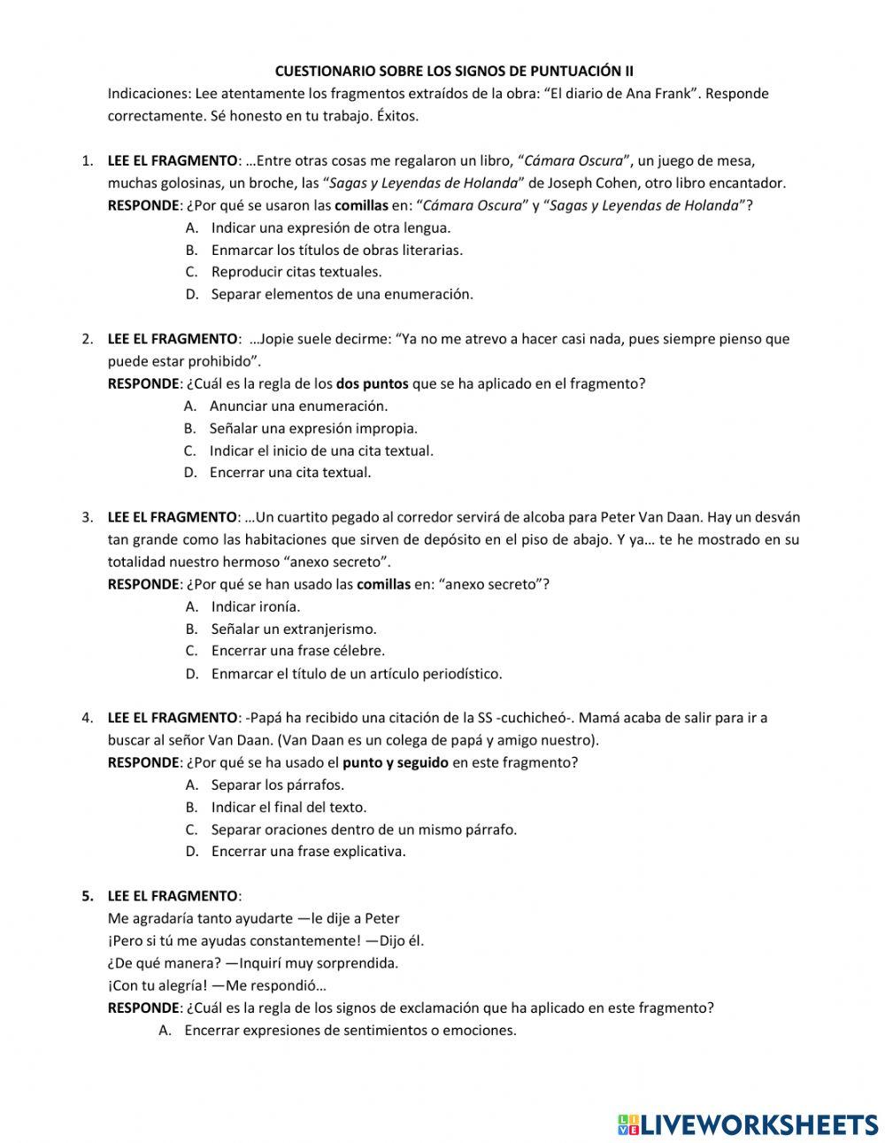 Signos de puntuación