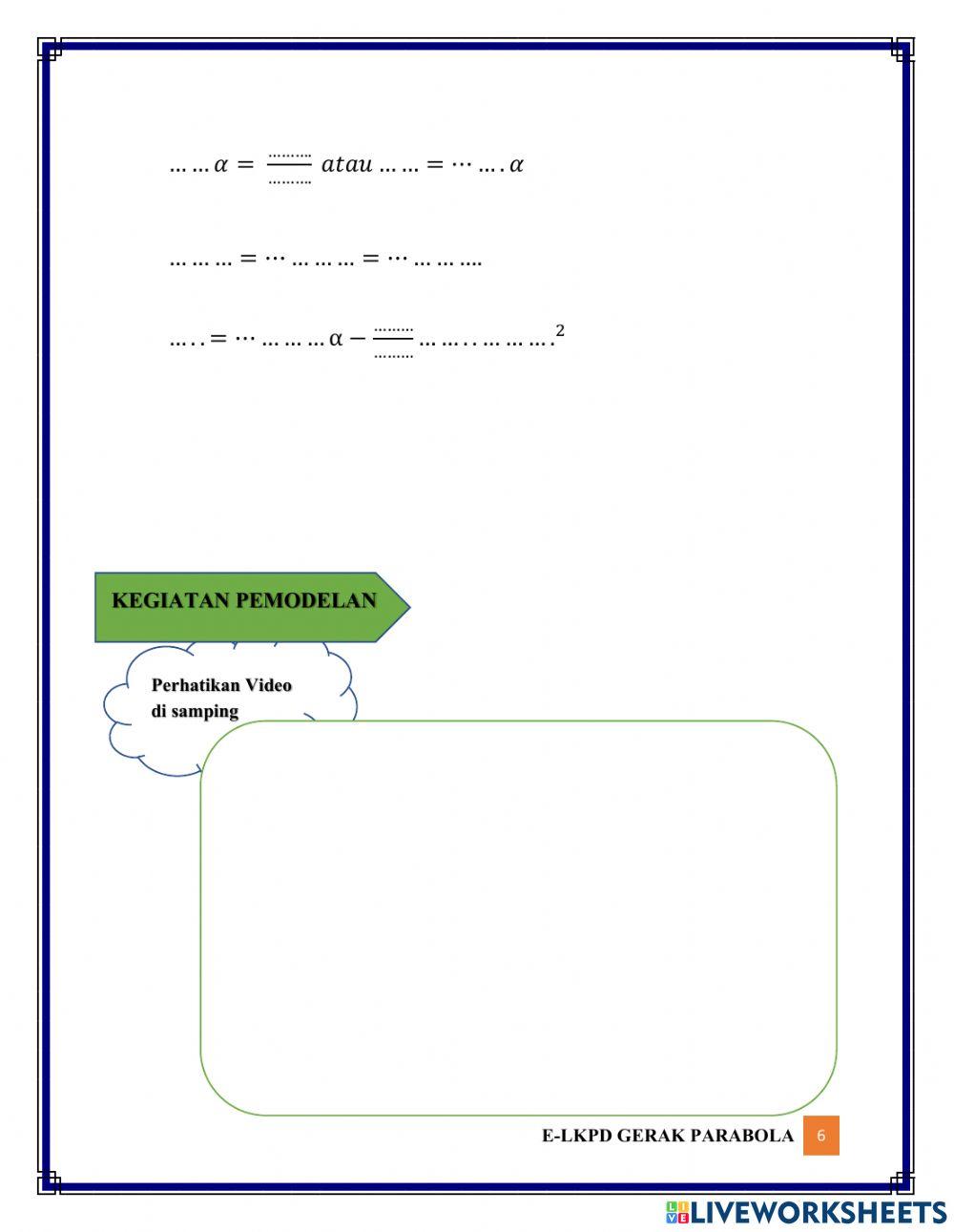 E-LKPD Gerak Parabola Pertemuan 2