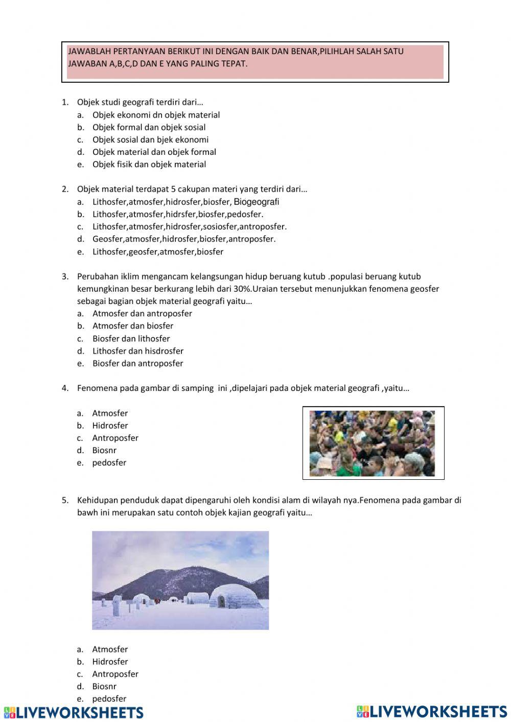 Pengetahuan dasar geografi