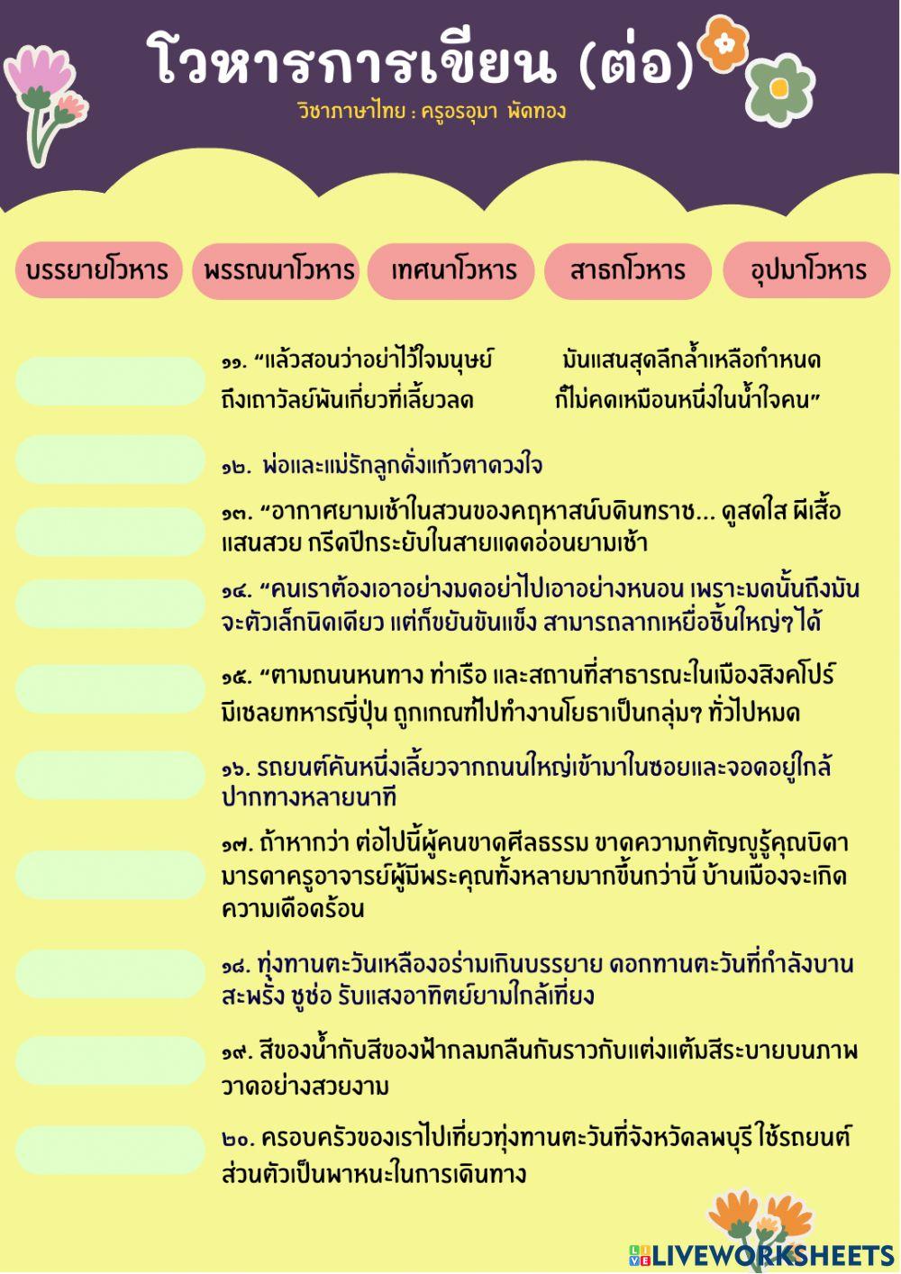 โวหารการเขียน