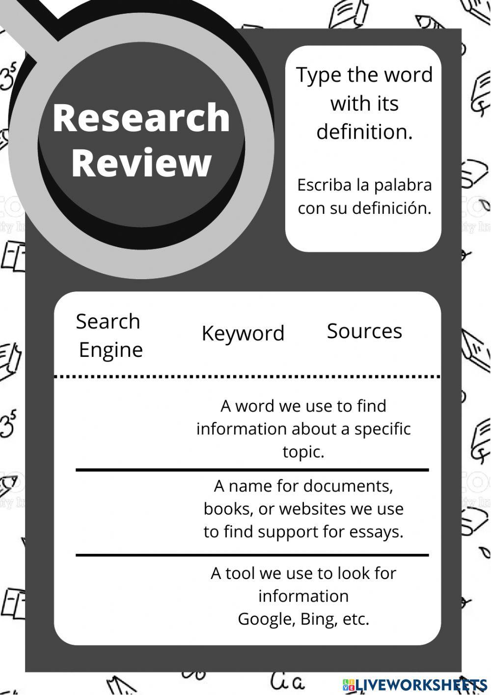 Research Basics Review