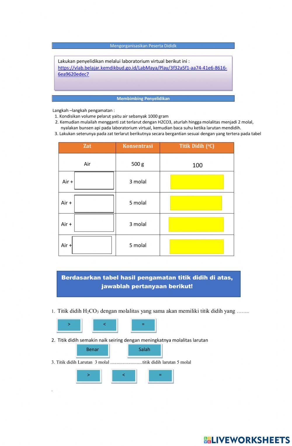 Kenaikan Titik Didih Larutan