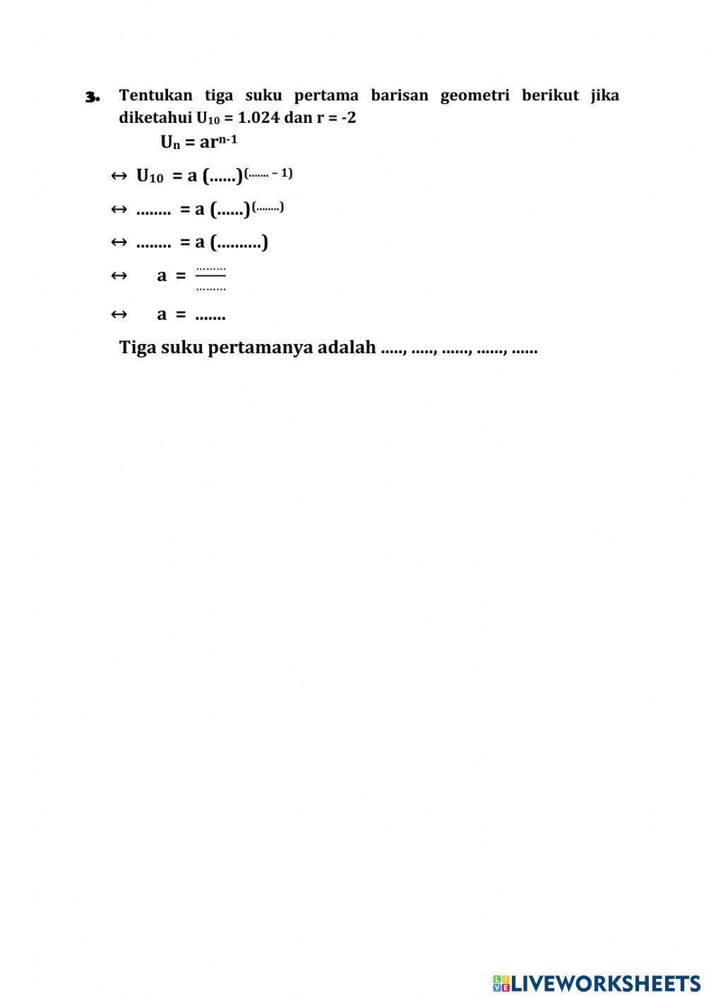 Barisan Geometri