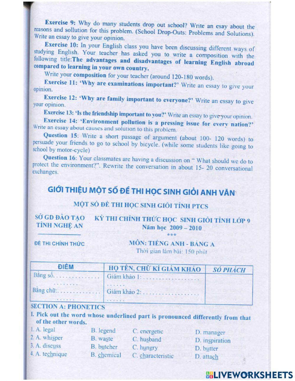 Đề ôn chuyên 1-minh châu