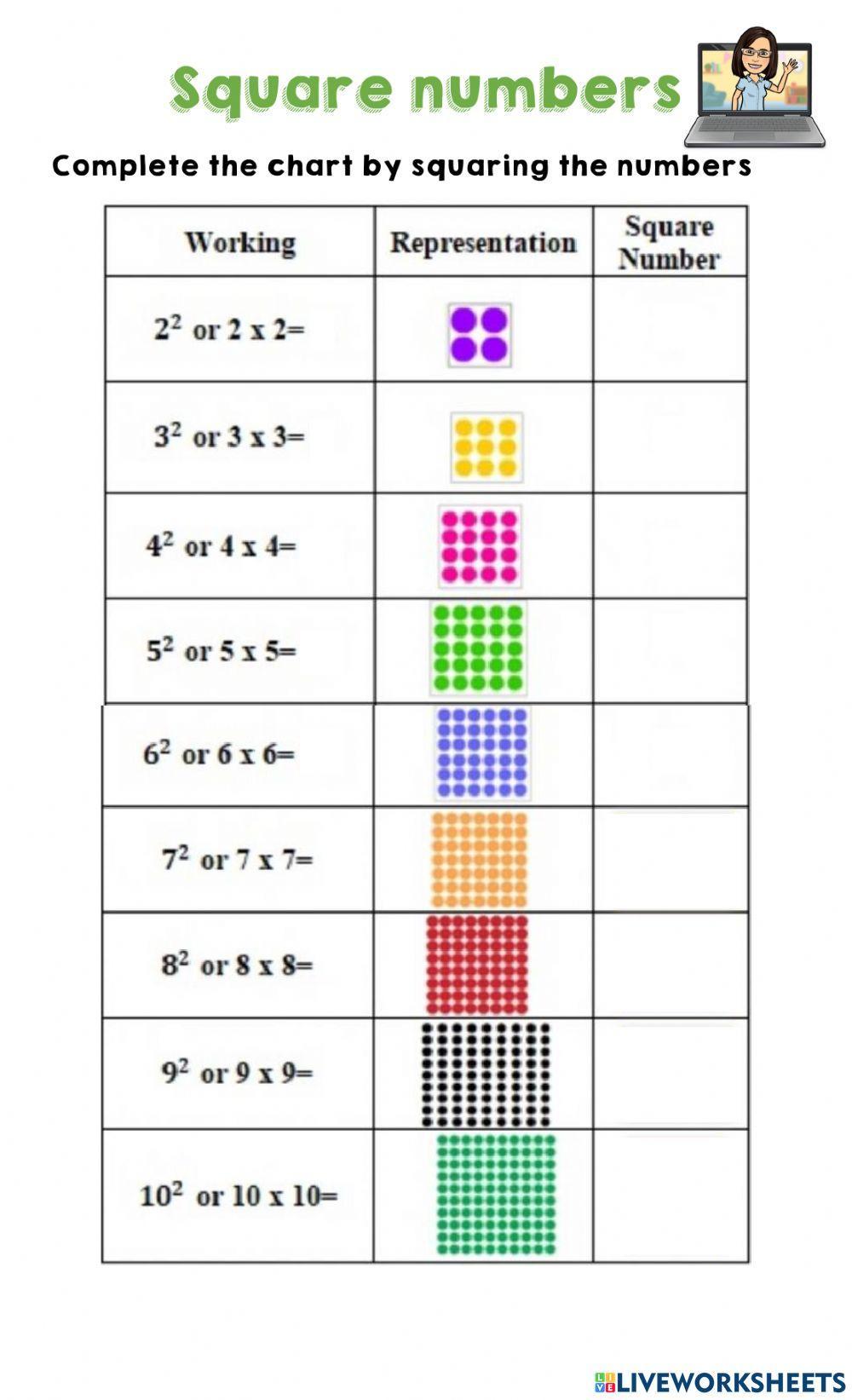 Squaring numbers 2123327 MarjorieGalofre