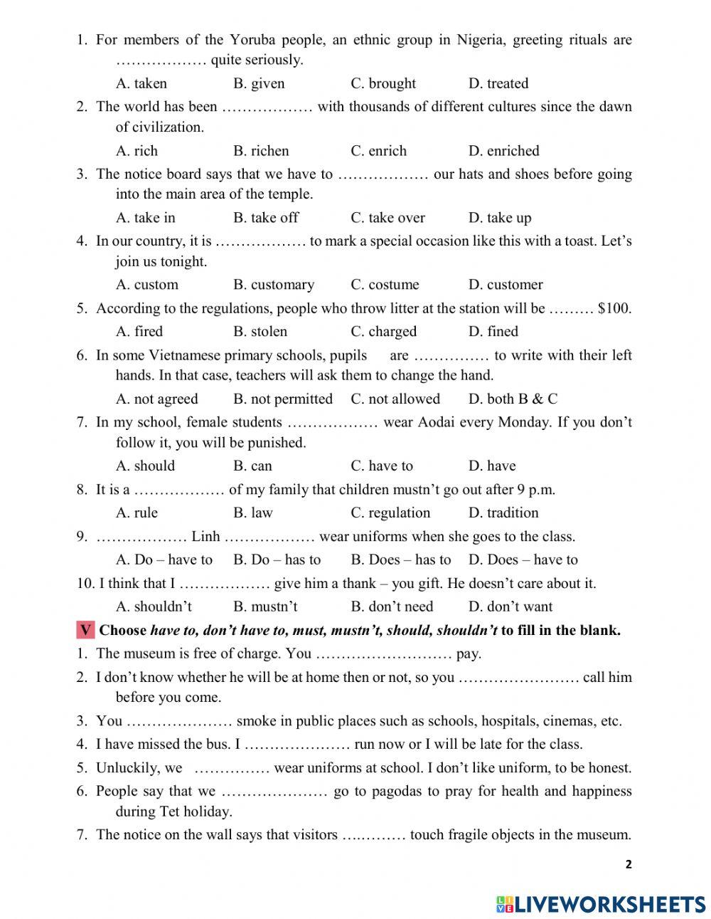4. our customs and traditions