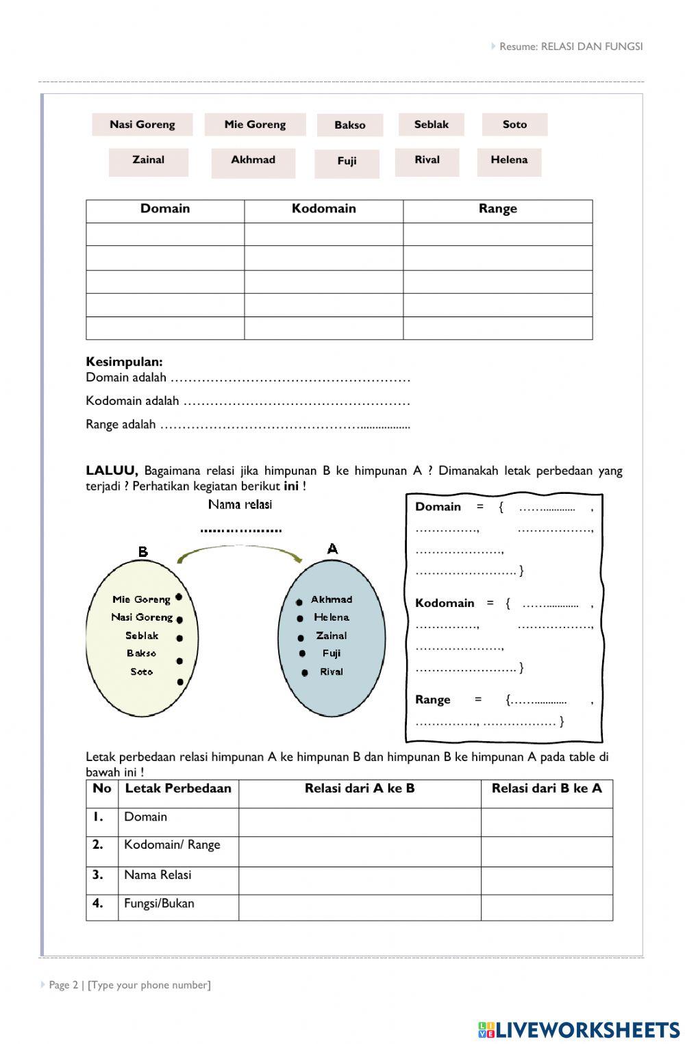 LKPD Relasi Kelas VIII