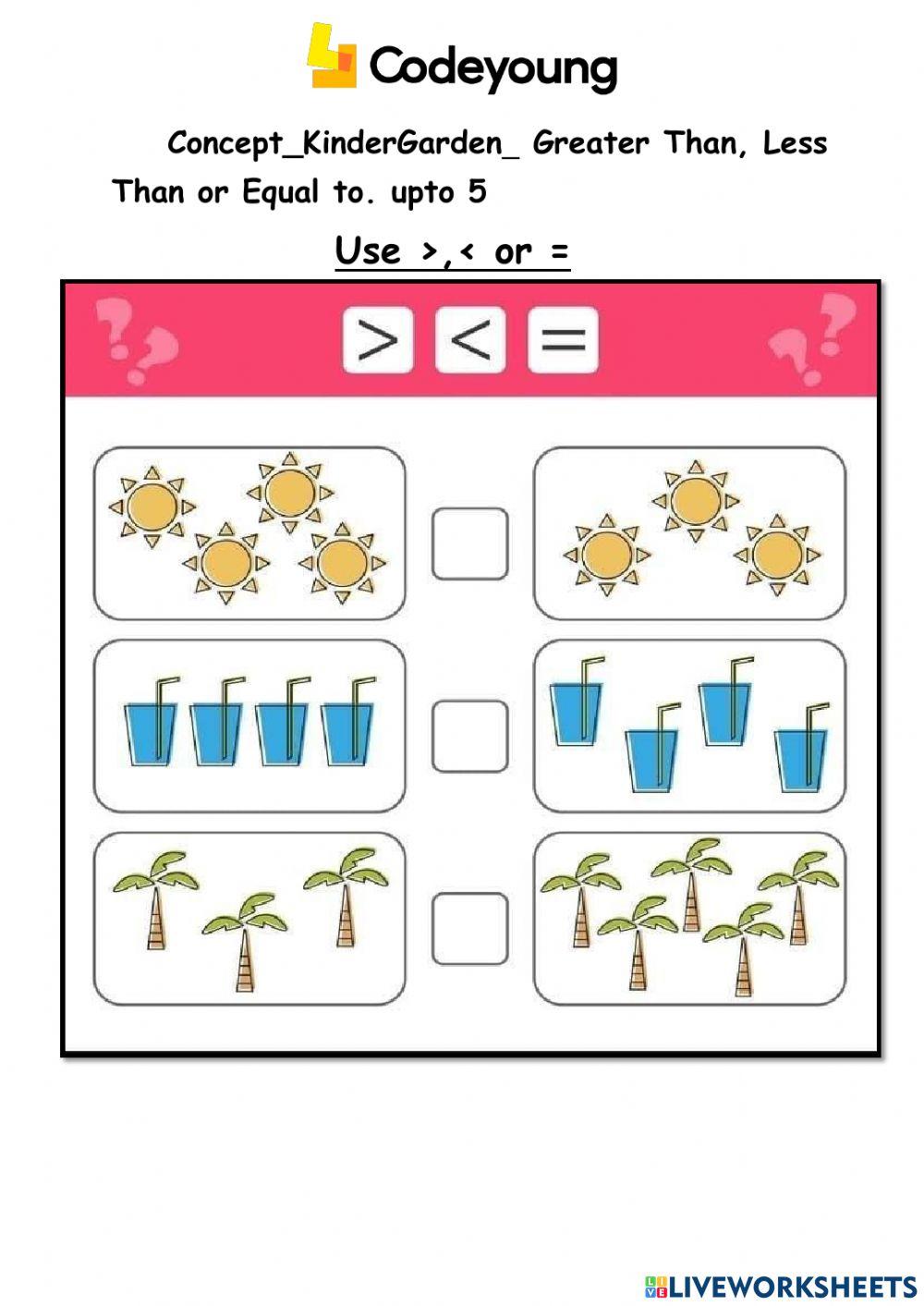 Greater than less than