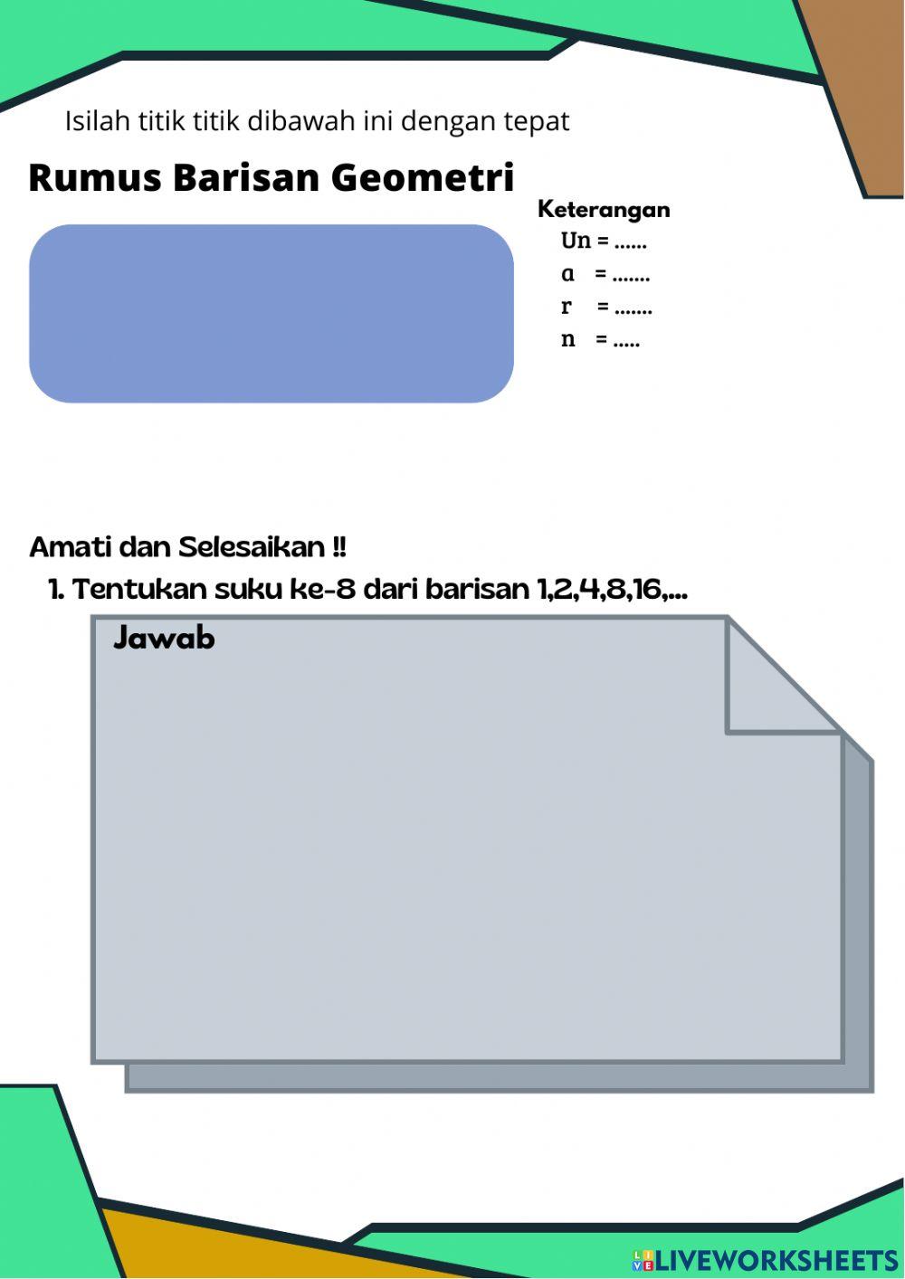 LKPD Barisan Geometri