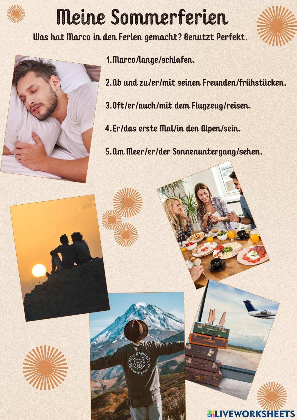 Perfekt Bildergeschichte