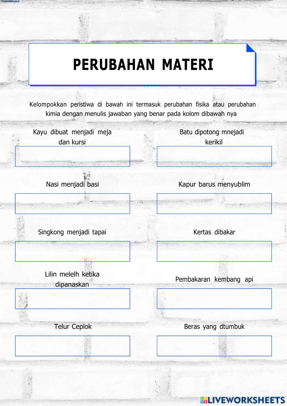 Klasifikasi materi